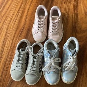 Girls Sneakers, Lot of Three